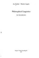 Cover of: Philosophical linguistics: an introd.