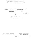 Cover of: The poetic vision of Fritz Usinger