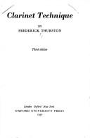 Clarinet technique by Frederick Thurston