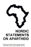 Cover of: Nordic statements on apartheid.