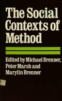 Cover of: The Social contexts of method