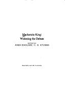 Cover of: Mackenzie King by edited by John English, J. O. Stubbs.