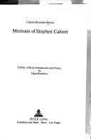 Cover of: Memoirs of Stephen Calvert