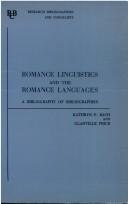 Romance linguistics and the romance languages by Kathryn F. Bach
