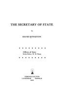 Cover of: The Secretary of State | David Kynaston