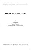 Cover of: Irrigation canal lining by D. B. Kraatz