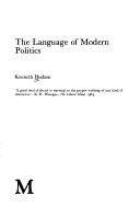 Cover of: The language of modern politics