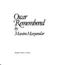 Cover of: Oscar remembered