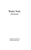 Cover of: Walter Nash by Keith Sinclair