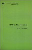Cover of: Marie de France by Glyn S. Burgess
