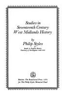 Cover of: Studies in seventeenth century West Midlands history