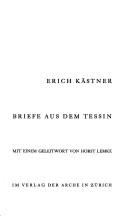 Cover of: Briefe aus dem Tessin