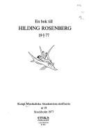 Cover of: En bok till Hilding Rosenberg 21/6 1977