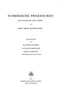 Cover of: Numerische Prozeduren