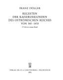 Cover of: Regesten der Kaiserurkunden des oströmischen Reiches von 565-1453: 3 Teile in e. Bd.