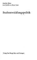 Cover of: Stadtentwicklungspolitik