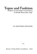 Cover of: Topos und Funktion by Arpad Stephan Andreànszky