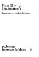 Cover of: Sprachnormen