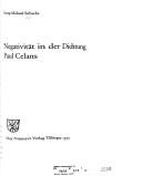 Cover of: Negativität in der Dichtung Paul Celans