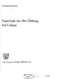 Cover of: Negativität in der Dichtung Paul Celans by Georg-Michael Schulz