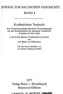 Cover of: Kurländisches Traubuch: e. Zsstellung sämtl. Traueintragungen aus d. Kirchenbüchern d. dt. Gemeinden Kurlands auf d. Lande