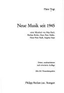 Cover of: Neue Musik seit 1945 by Vogt, Hans