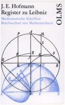 Cover of: Register zu Gottfried Wilhelm Leibniz Mathematische Schriften und Der Briefwechsel mit Mathematikern (hrsg. von C. I. Gerhardt)