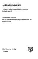 Cover of: Mittelalterrezeption: Texte zur Aufnahme altdt. Literatur in d. Romantik