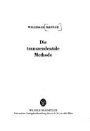 Cover of: Die transzendentale Methode by Willibald Mansch