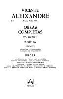 Cover of: Obras completas by Vicente Aleixandre