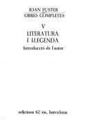 Cover of: Literatura i llegenda