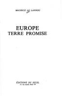 Cover of: Europe, terre promise