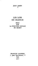 Cover of: Les lois du silence: essai sur la fonction sociale du secret