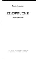 Cover of: Einsprüche: christliche Reden