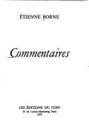 Cover of: Commentaires