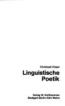 Cover of: Linguistische Poetik