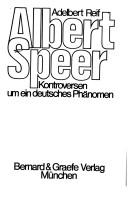 Cover of: Albert Speer: Kontroversen um ein deutsches Phänomen