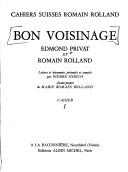 Cover of: Bon voisinage: [correspondance] : lettres et documents