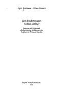 Cover of: Lion Feuchtwangers Roman "Erfolg": Leistung u. Problematik schriftsteller. Aufklärung in d. Endphase d. Weimarer Republik