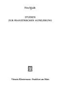 Cover of: Studien zur französischen Aufklärung