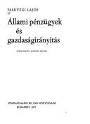 Cover of: Állami pénzügyek és gazdaságirányítás