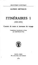 Itineraires by Alfred Métraux