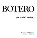 Cover of: Botero by Mario Rivero