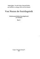 Cover of: Vom Nutzen der Soziolinguistik