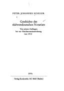 Cover of: Geschichte des südwestdeutschen Notariats by Peter-Johannes Schuler