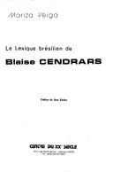 Cover of: Le lexique brésilien de Blaise Cendrars