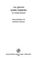 Cover of: Kleine Schriften und Sanskrit-Gedichte