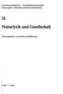Cover of: Naturlyrik und Gesellschaft