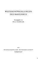 Cover of: Weiterentwicklung des Marxismus