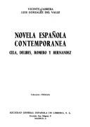 Cover of: Novela española contemporánea by Vicente Cabrera